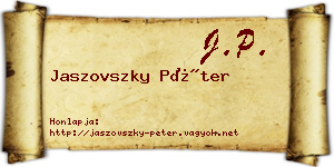 Jaszovszky Péter névjegykártya